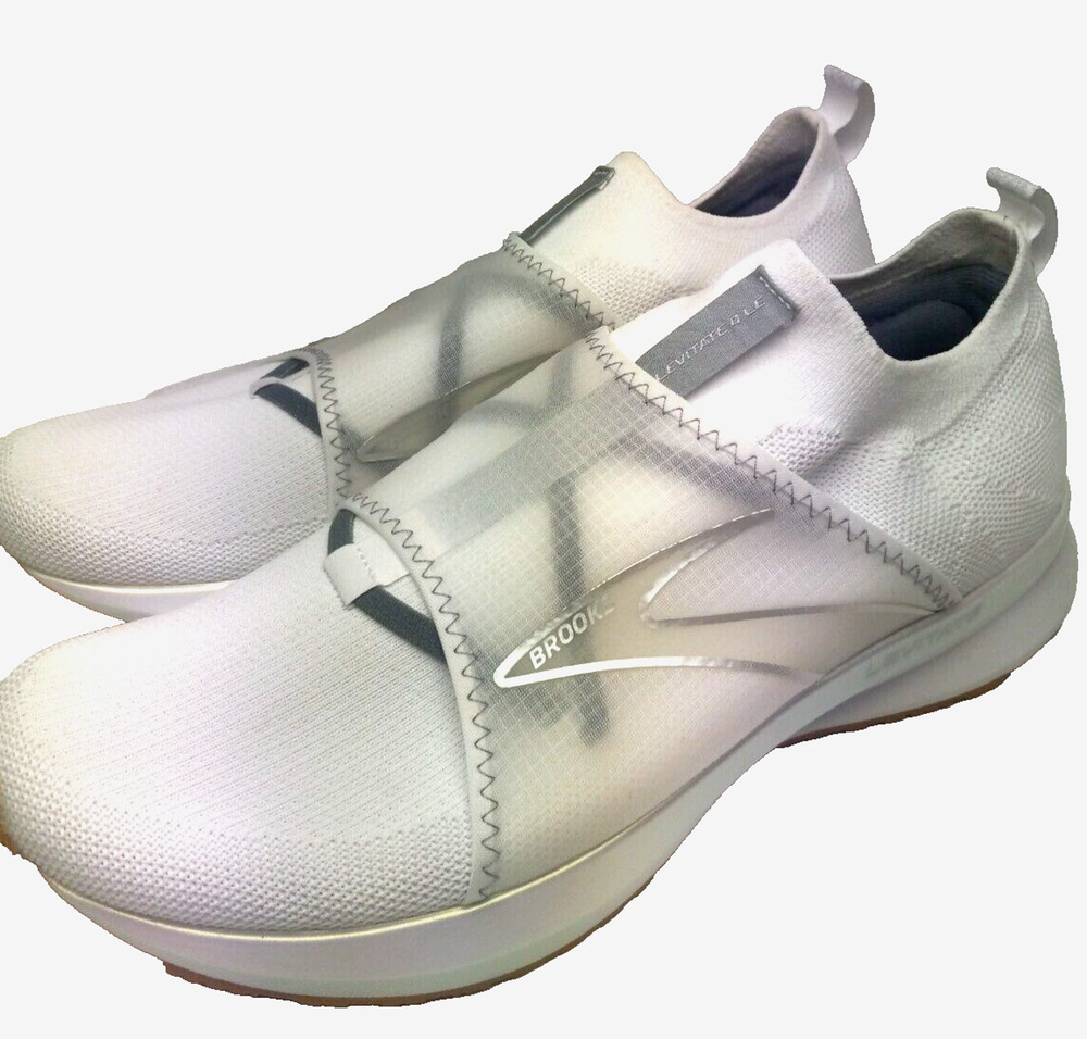 Brooks Levitate 4 LE Running Shoes White/Silver/Womens Size 11 B Slip On